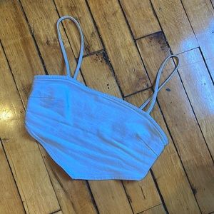 Denim Scarf Crop Top